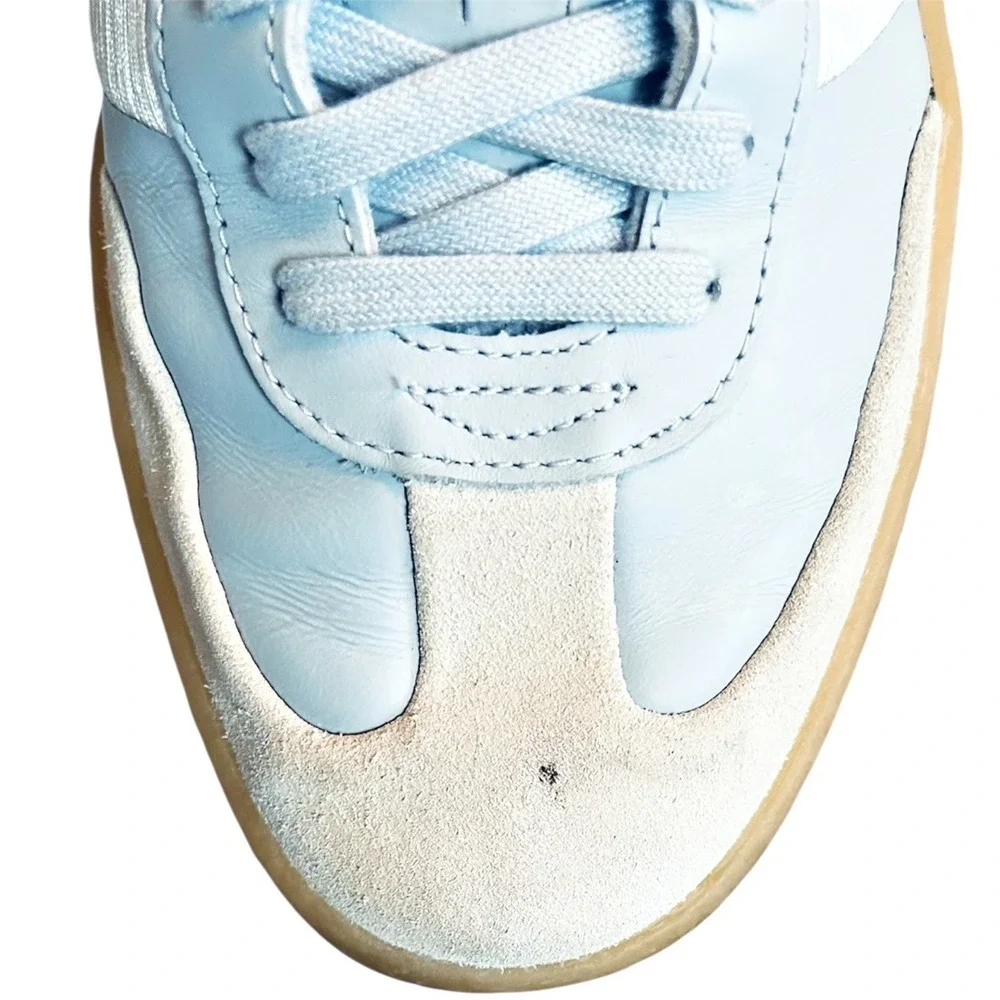 Adidas Samba Sneakers XLG Sambae Womens 11 Light Blue White Platform Gum Sole OG